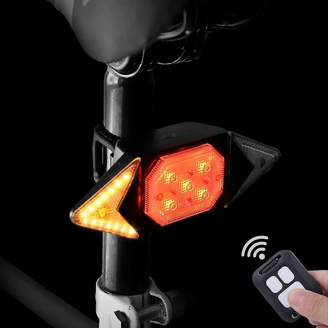 Luz de giro para bicicleta con control remoto inalámbrico, luz trasera para bicicleta -- Sincero Electrónica