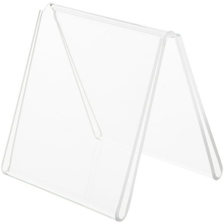 Plymor Clear Acrylic Folded A-Frame Holder for 2 Signs or Photos, 3.5" H x 3.5" W x 3" D (6 Pack)