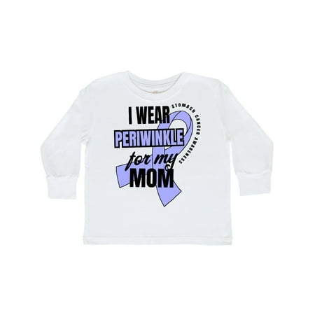 

Inktastic I Wear Periwinkle For My Mom Stomach Cancer Awareness Gift Toddler Boy or Toddler Girl Long Sleeve T-Shirt