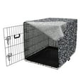 thumbnail image 3 of Leopard Print Dog Crate Cover, Repetitive Wild Animal Fashion Print Purple Grey Tones, Easy to Use Pet Kennel Cover Small Dogs Puppies Kittens, 7 Sizes, Grey Ceil Blue, by Ambesonne, 3 of 6