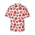 thumbnail image 3 of Balery Hand Drawn Strawberry Print Men's Hawaiian Shirts Short Sleeve Beach Shirt Relaxed Fit Vacation Button Down Shirts-Medium, 3 of 9