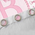 thumbnail image 4 of Manfei Pink Ribbon Love Blackout Curtains Set of 2 (52x84 Each) For Kids,Letter B Monogram Window Curtains, 4 of 7