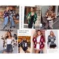 thumbnail image 4 of PRETTYGARDEN Women's Cardigan Argyle Winter Sweaters Cozy Warm Chunky Knit, Long Sleeve V Neck, Color Block Plaid, Button Up Pocket,Trendy Fall Jackets, Holiday Going Out Outfits, 4 of 9