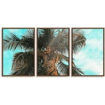 IDEA4WALL 3 Piece Canvas Wall Art Tropical Palm Trees Canvas Prints Framed Wall Art Decor