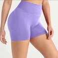 thumbnail image 6 of Leey-World Biker Shorts 4'' - High Waisted Booty Workout Volleyball Yoga Womens Spandex(Purple,XL), 6 of 9