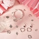 thumbnail image 4 of 1 caja de 84 dijes de corazón para el Día de San Valentín, dije de corazón de amor estilo tibetano, dijes de plata del Sagrado Corazón, dijes colgantes de corazones huecos con alas de ángel., 4 of 9