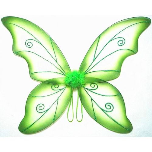 Fancy Dress Adult Accessory Butterfly White Green Ladies Angel Fairy Wings 