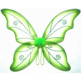 Download Mozlly Double Layer Green Fairy Wings For Adults W Garterized Strap 23 X 33 25 One Size Fits Most Lightweight Vibrant Color Butterfly Fantasy Pixie Princess Party Play Costume Easy To Wear