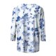 thumbnail image 5 of Ichuanyi liquidación de moda para mujeres camiseta estampada 3/4 mangas blusa redonda de cuello redondo ICHUANYI WER2023081605984, 5 of 5