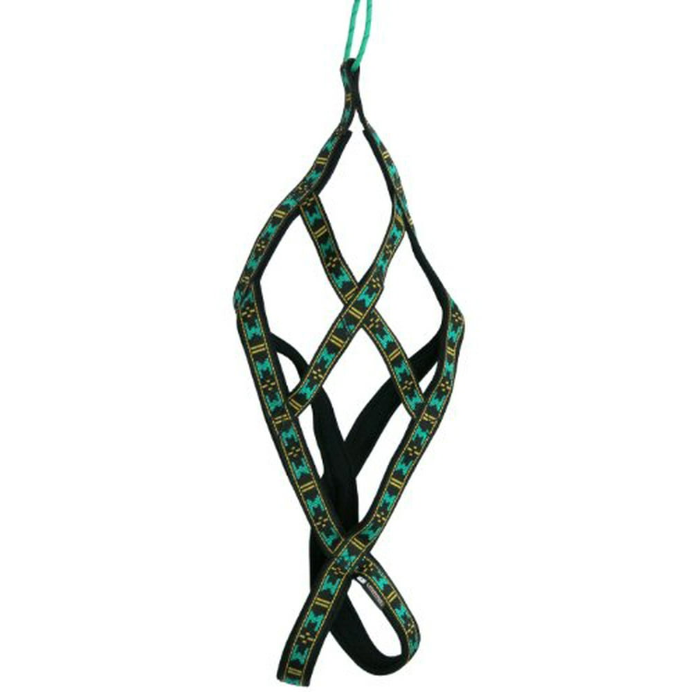 Weight Pulling Sledding Dog Harness Xback Style Black/Green XLarge, 22