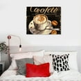 thumbnail image 4 of Nawypu Coffee Wall Art Kitchen Decor Vintage Coffee Bar Wall Decor Black Brown Coffee Theme Dining Room Canvas Pictures Cafe Bean Cup Painting Artwork Table Shop Family Home Decoration, 4 of 4