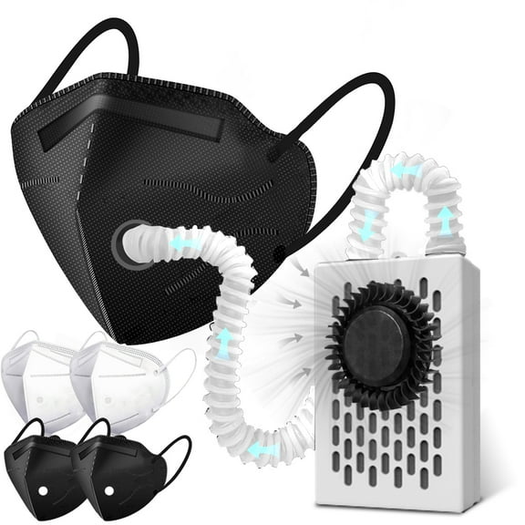 Rechargeable Electrical Air Face Mask with Fan, Reusable Portabler with HEPA Filter for Sleeping Outdoor Sports Housework