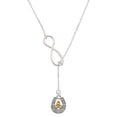 thumbnail image 1 of Delight Jewelry Two-tone Horseshoe with Trinity Knot Silver tone Elegant Infinity Lariat Necklace, 1 of 4