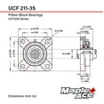thumbnail image 3 of MAPLE ACE UCF211-35 Roulement à Bride 2-3/16" Alésage 4 Boulons Solides, 3 of 4