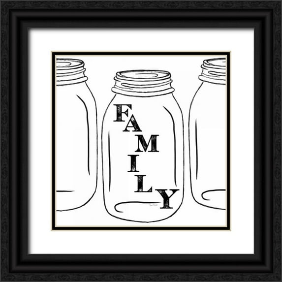 Murdock, Ramona 20x20 Black Ornate Wood Framed with Double Matting Museum Art Print Titled - Family