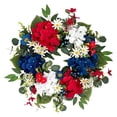thumbnail image 1 of Celebration Select Tri Color Hydrangea Flag Garland | Independence 250th Anniversary Theme Door Decorative Wall Hanging, 1 of 9