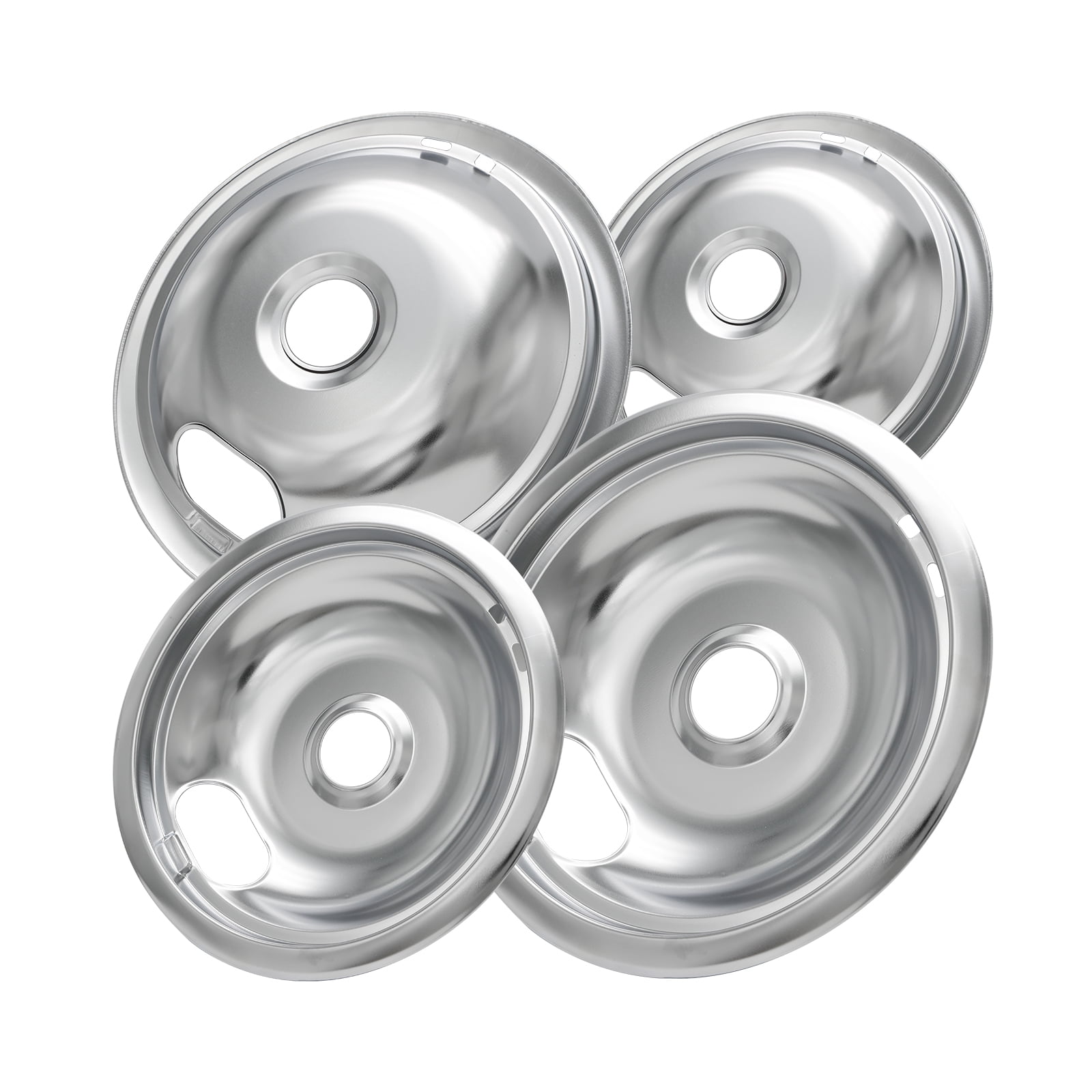 Whirpool Drip Pans, Thickening to Prevent Bending and RustIncludes a Set of 4 Black Stove Drip