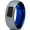 Blue Grey Dome Tungsten, variant on Tungsten Kansas Sunflower State Band Ring 8mm Men Women Comfort Fit Black Step Bevel Edge Brushed Polished