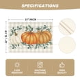 thumbnail image 4 of Smile Orange Pumpkins Eucalyptus Leaves Fall Thanksgiving Table Placemat 4 Set 12 x 18, 4 of 7