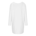 thumbnail image 5 of SEMPAI Plus Size Dresses Vacation Womens Summer Dresses Long Sleeve Crew Neck Solid Mid-Length Summerdresses For Women 2025 Simple for Hanukkah Women Dresses Up to 60% Off, 5 of 7