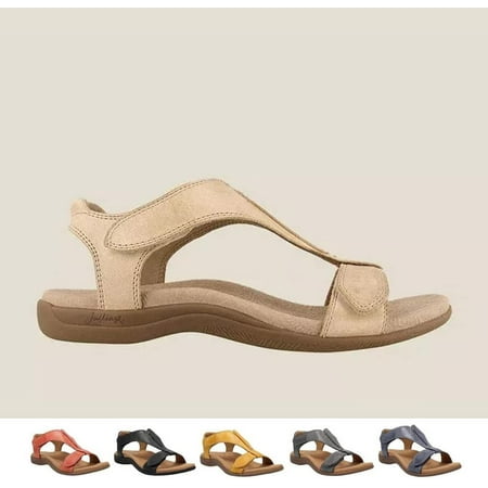 

Women s Comfy Orthotic Sandals Sursell Orthopedic Sandals Arch Support Sandals for Women Peep Toes Beach Sandal Womens Flat Platform Sandals - Beige 41
