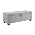 thumbnail image 6 of CQSXDA 48 Inch Ottoman Storage Bench with Safety Hinge, Upholstered Design, Ideal for Living Room or Bedroom Seating，LIGHT GREY, 6 of 7