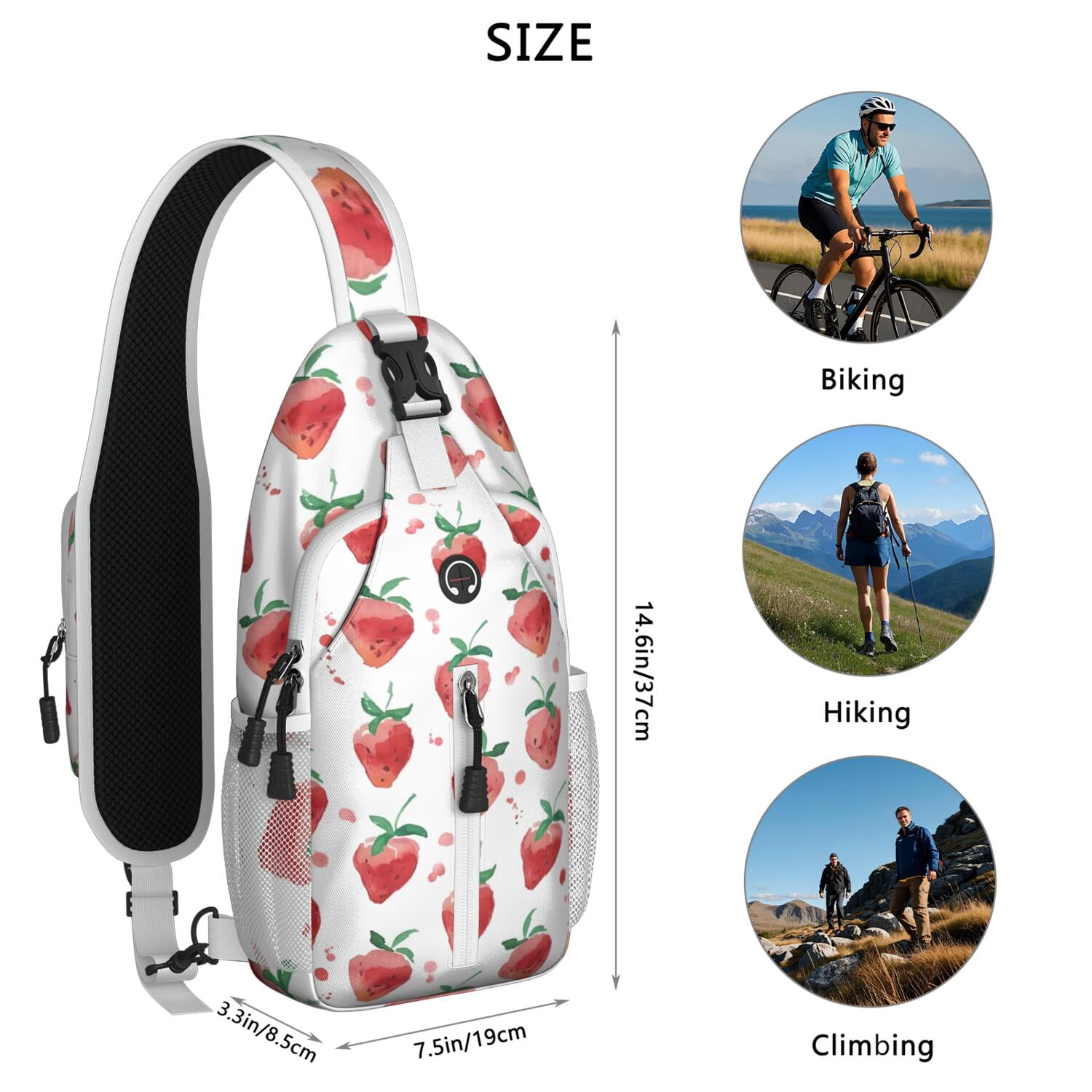 Retro Checkerboard Sling Backpack – Vintage Plaid Crossbody Bag for Outdoor & Everyday Use, Lightweight and Ergonomic Daypack with Durable Construction