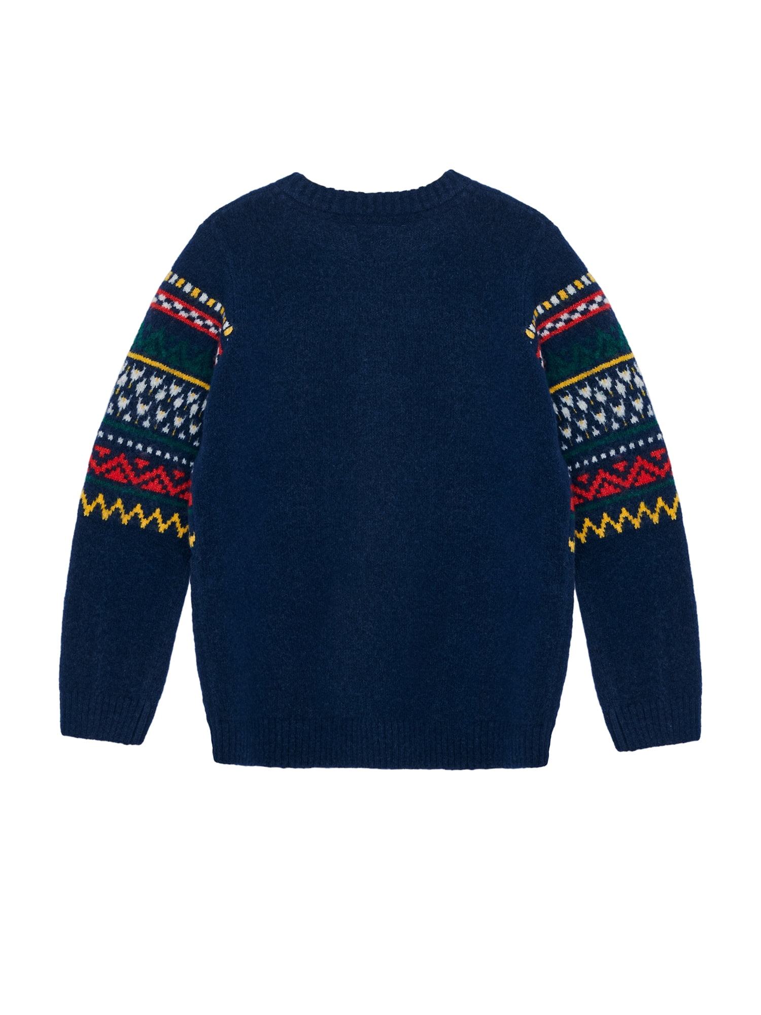 Wonder Nation Boys Fair Isle Sweater with Long Sleeves, Sizes 4-18