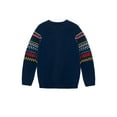 thumbnail image 2 of Wonder Nation Boys Fair Isle Sweater with Long Sleeves, Sizes 4-18, 2 of 9