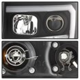 thumbnail image 3 of Spyder Automotive Headlight Assembly 5083630 Version 2; Halogen Bulb; Projector Beam With LED Bar Style Daytime Running Light; Clear Lens; Black Plastic Housing; Set of 2, 3 of 9