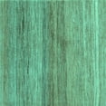 thumbnail image 1 of Ahgly Company Indoor Square Abstract Turquoise Blue Contemporary Area Rugs, 6' Square, 1 of 4