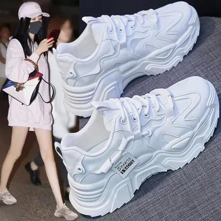 

NAYUKA Casual Luxury Design Women Shoes Ladies Light Running Sneakers Lace-up White Shoe Casual Shoes Fashion High Quality Brand Shoes