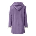 thumbnail image 5 of Abcnature Womens Casual Top Loose and Irregular Hem Plus Size T-Shirt Coat Purple 3XL, 5 of 7
