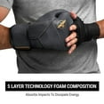 thumbnail image 5 of Hayabusa T3 LX Leather Boxing Gloves Men and Women for Training Sparring Heavy Bag and Mitt Work - Obsidan/Gold, 16 oz, 5 of 6
