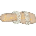 thumbnail image 5 of Sam Edelman Eleana Clear/Natural Jewel Detailed Open Toe Slip On Flats Sandals (Clear/Natural, 6), 5 of 6