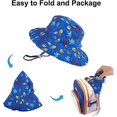 thumbnail image 4 of chapeau De Soleil Rglable Pour Bb (poulpe Bleue - Tour De Tte 44 - 46cm) Chapeau D't Pour Enfants Piscine Large Bord / Plage / Natation / Extrieu, 4 of 5