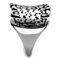 thumbnail image 4 of Anillo Color Plata Para Hombres de Acero Inoxidable Patron Redondo Moderno, 4 of 4