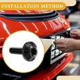 thumbnail image 4 of 1 Set M6 Universal Anti Theft License Plate Screws for Car Frame Holder with 4 Silicone Washers Black, 4 of 7