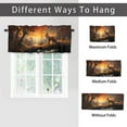thumbnail image 6 of Fox Thermal Insulated Window Curtain Valance Forest Flowers Lake Wildlife Country Safari Hunting Theme Rod Pocket Valances for Bedroom Living Room Dining Room 54 by 18 in, 1 Panel, 6 of 6