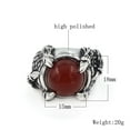 thumbnail image 2 of HIJONES Men's Women's Stainless Steel Dragon Claw Ring with Red and Black Stones Couples Gift Biker Punk Halloween Jewelry Red Size 10, 2 of 6