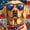 A06/Sunglasses Dog, variant on Independence Day DIY Diamond Art Painting Kit,Decorated Crucifix Art Craft Gem Painting Adult and Children DIY FullRound 5D Diamond Drill Kit