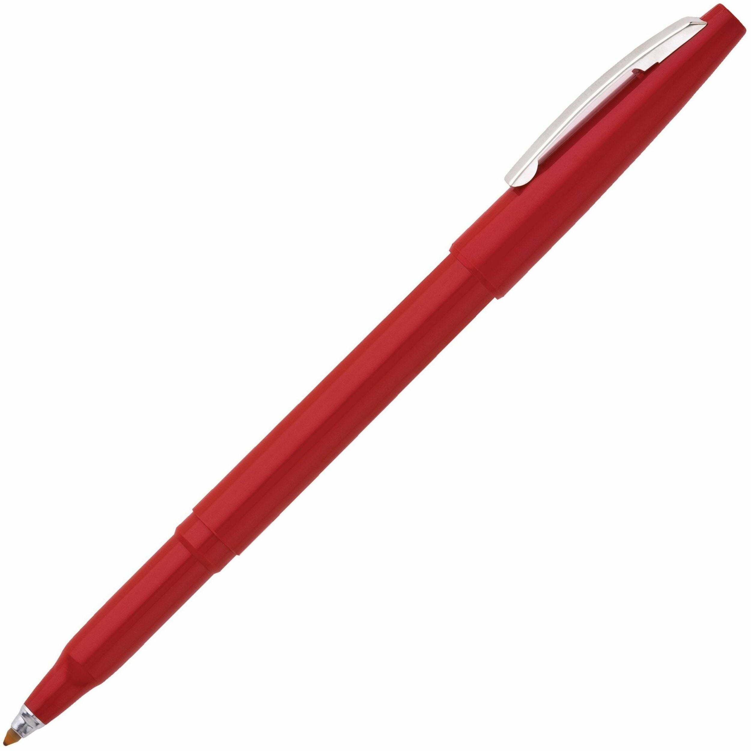 Pentel Rolling Writer Pen - Medium Pen Point Type - 0.4 Mm Pen Point Size - Red Ink - Red Barrel - 12 / Dozen (R100B_40)