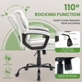 thumbnail image 4 of JONPONY Leather Office Chair, Big and Tall 400lbs Ergonomic Desk Chairs with Back Support, Executive Leather Chair with Wheels for Home Office, 360°Swivel Free, White, 4 of 12