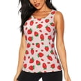 thumbnail image 2 of Picia Strawberries Pattern Women's Workout Tank Top,Breathable Activewear,Slim Fit Athletic Top,Versatile Workout Moisture-wicking top-Large, 2 of 9