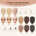 thumbnail image 2 of Practice Makeup Face, Face Painting Mannequin Head with Stand, 5D Reusable Silicone Makeup Face Practice, Mannequin Head for Makeup with Makeup Kit, Practice Face for Makeup Artist & Beginner, Pink, 2 of 5
