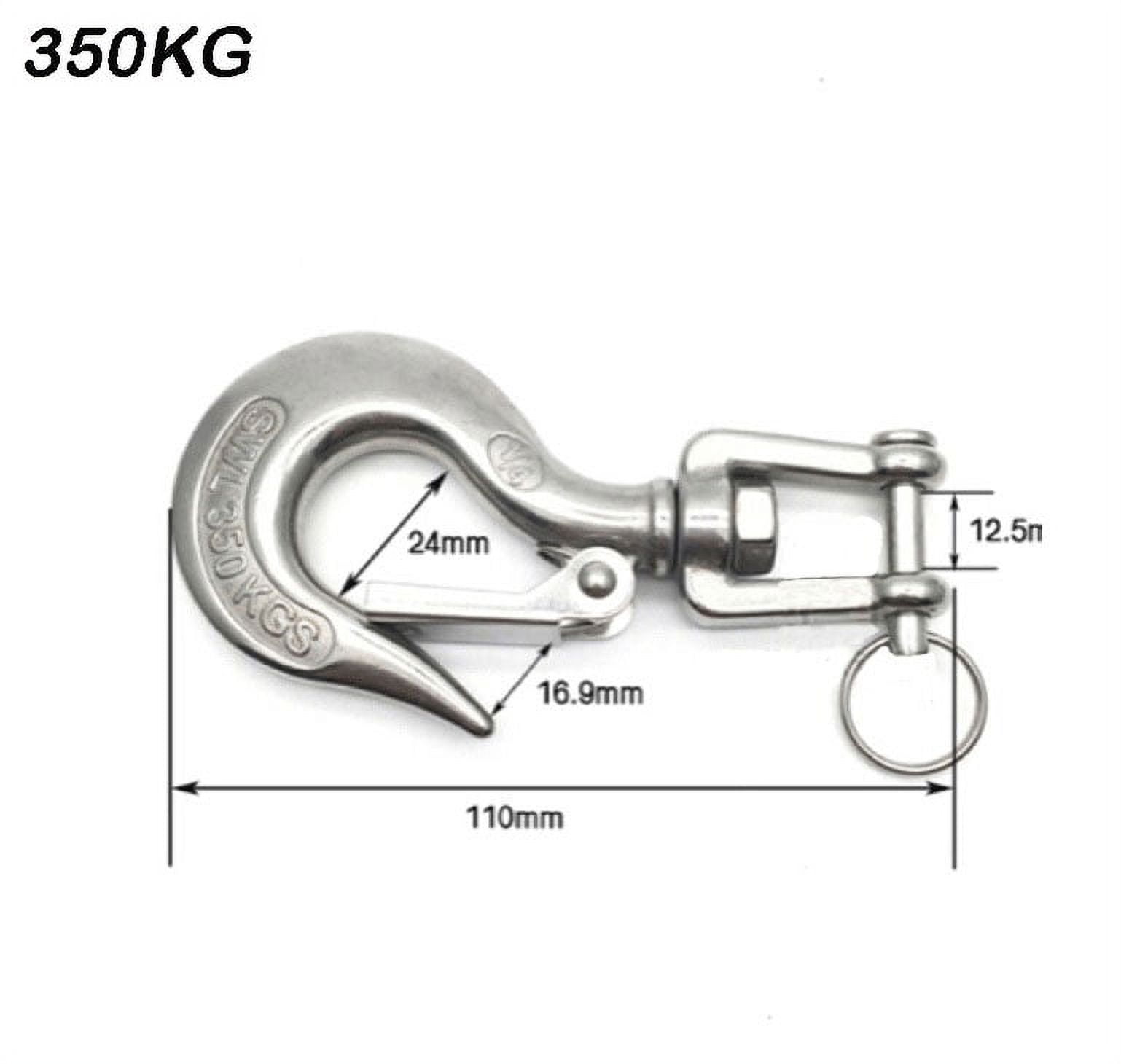 304 Stainless Steel Swivel Lifting Hook Steel Eye Hook With Latch