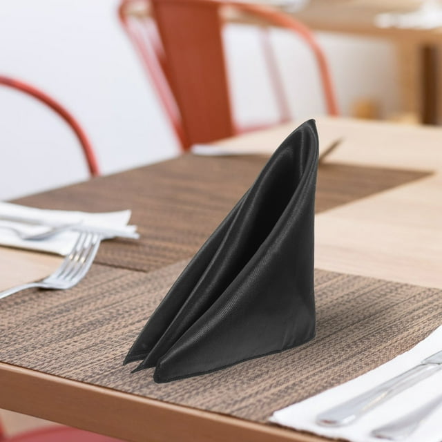 FUTUREORYY 10 Sheets Satin Dinner Napkins Reusable Kitchen Napkins For Weddings Restaurants Banquets