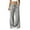 Gray, variant on Tqcoqu High Waisted Wide Leg Linen Pants for Women, Dstring Casual Breathable Lightweight Lounge Pants, Loose Comfy Cotton Linen Summer Beach Vacation Trousers with Pockets