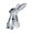 Gray, variant on WYZCTTD Crystal Rabbit Figurine, Cute Bunny Statue Miniature Collectible, Elegant Home Office Tabletop Accent Decorative Easter Gift