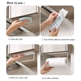 thumbnail image 4 of Soporte autoadhesivo para pañuelos de papel, soporte para rollos de cocina, soporte de pared para armario de cocina o baño, color blanco JFHHH pequeña, 4 of 5